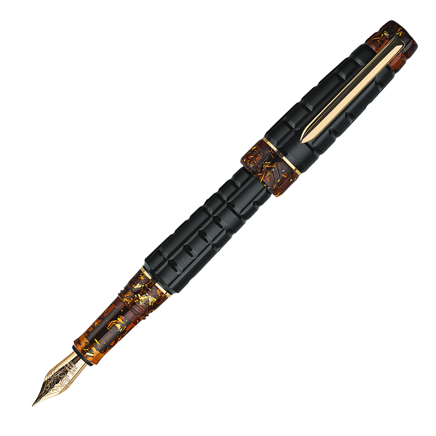BENU Tessera Collection Fountain Pen - Black Amber