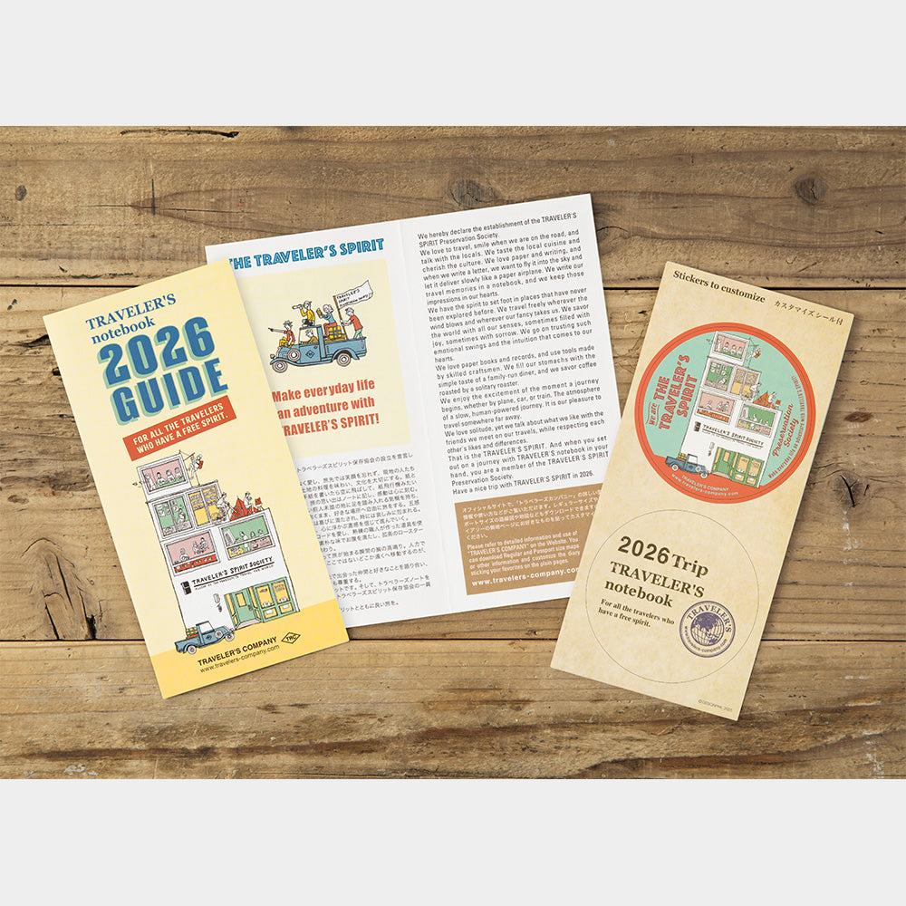 TRAVELER'S 2026 Regular Size Diary Insert - Weekly Vertical