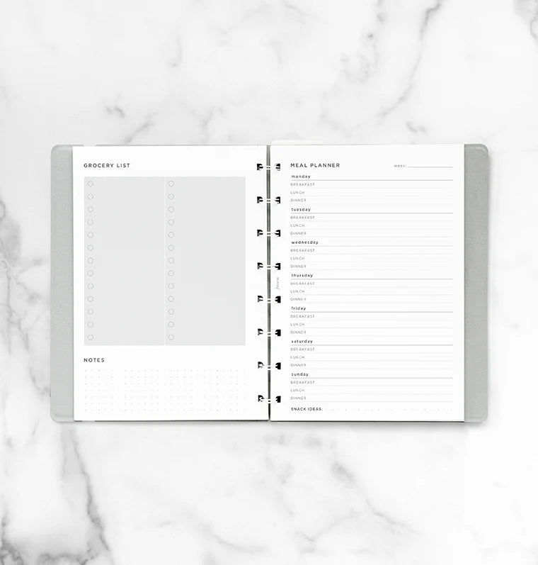 Filofax A5 Minimal Notebook Refill - Meal Planner
