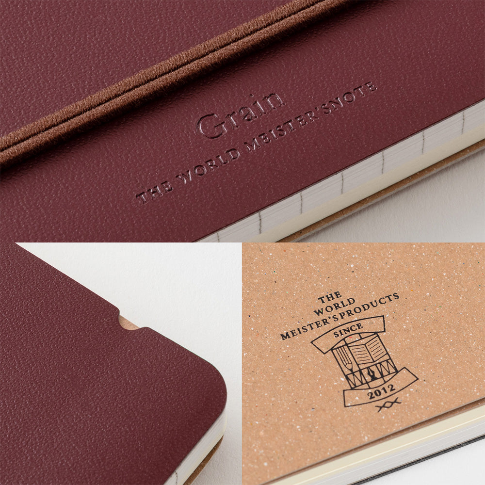 Midori Grain B6 Notebook - Red