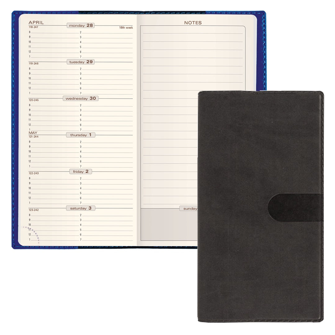 Quo Vadis 2027 Space 17 Weekly Pocket Planner - Texas Black