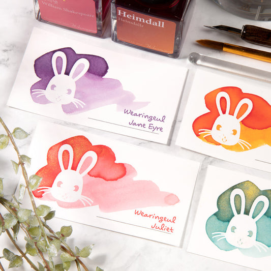 Wearingeul Ink Color Swatch Card - White Rabbit