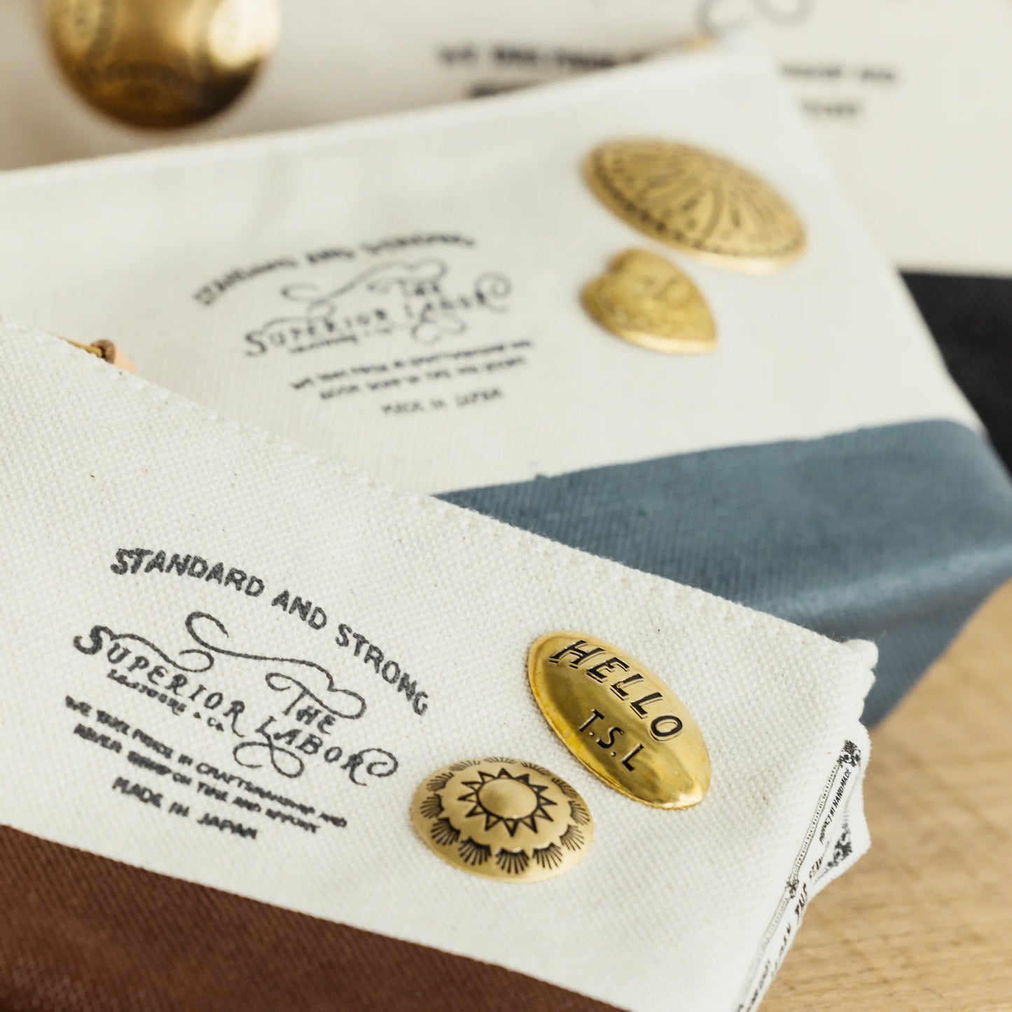 The Superior Labor Hello TSL Brass Oval Pin - C