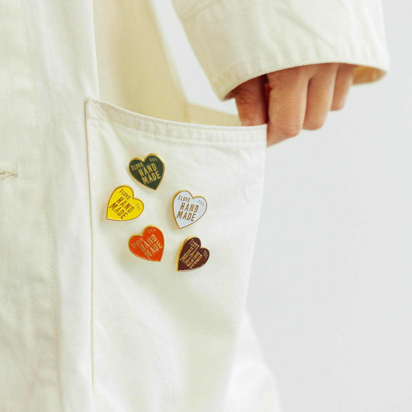 The Superior Labor Heart Logo Pin - White