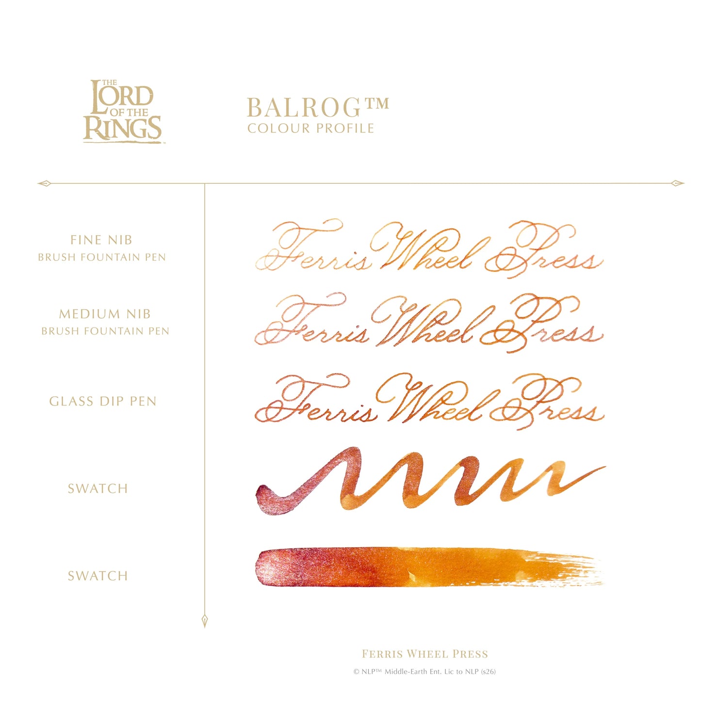 Ferris Wheel Press Lord of the Rings Balrog (38ml) Bottled Ink (25th Anniversary Edition)