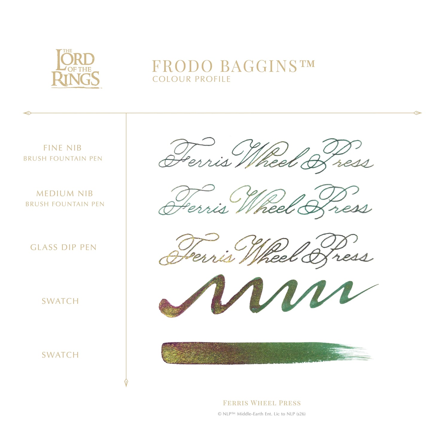 Ferris Wheel Press Lord of the Rings Frodo Baggins (38ml) Bottled Ink (25th Anniversary Edition)