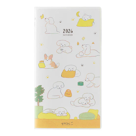 Midori 2026 Slim Pocket Diary - Dog