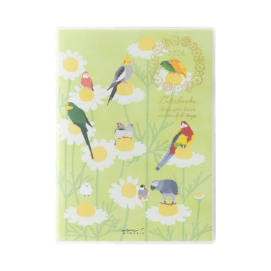 Midori 2026 A6 Pocket Diary - Bird