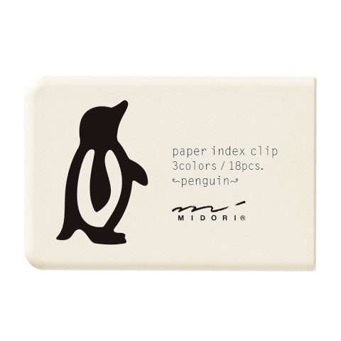 Midori Paper Index Clip - Penguin