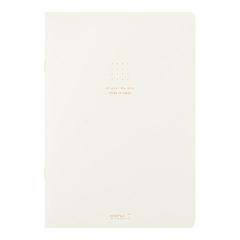 Midori Soft Color A5 Dotted Notebook - White
