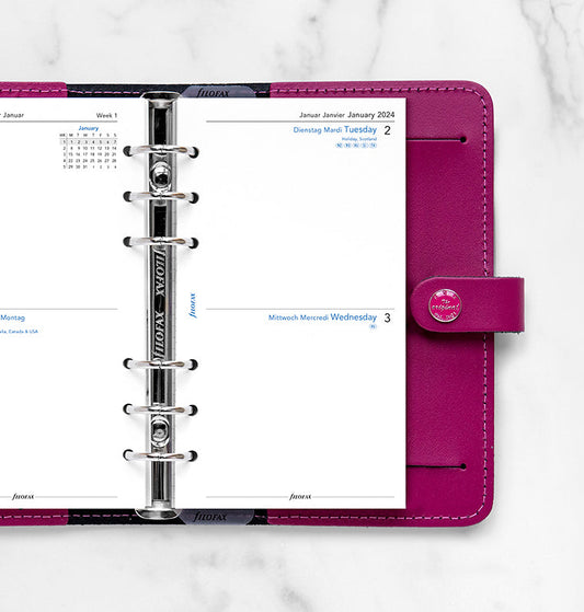 Filofax 2024 Personal Two Days on One Page Planner