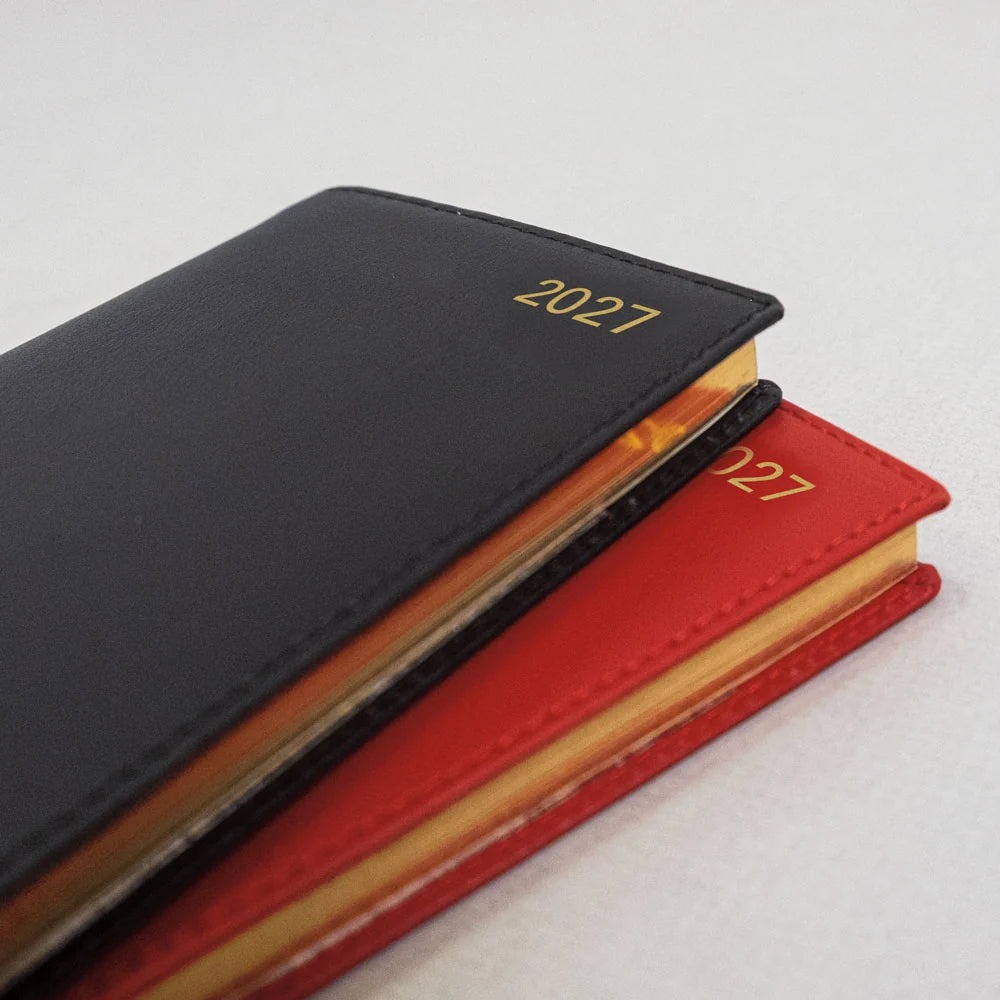 Letts of London 2027 Slim Belgravia Week to View Planner - Red (Upright)