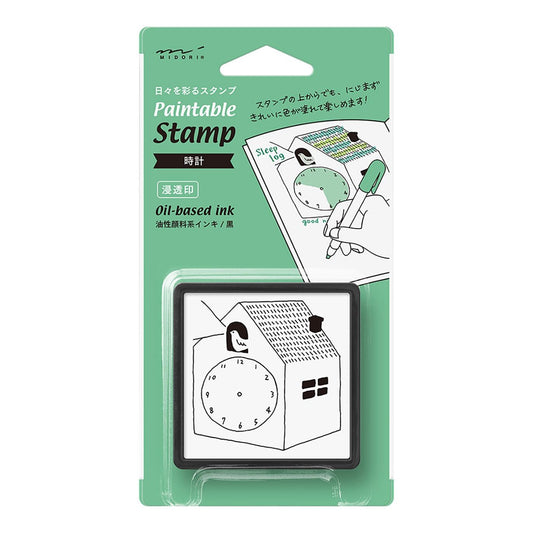 Midori Paintable Stamp Pre-Inked - Clock