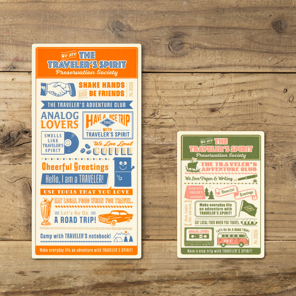 TRAVELER'S 2026 Plastic Sheet - Passport Diary Size