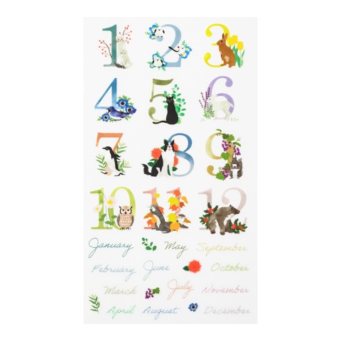 Midori Transfer Stickers - Monthly