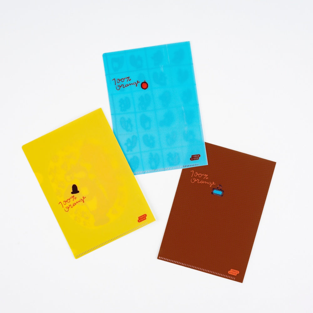 Hobonichi A6 Folder Set - 100%ORANGE: Squirrel's Moving Day (Set of 3)