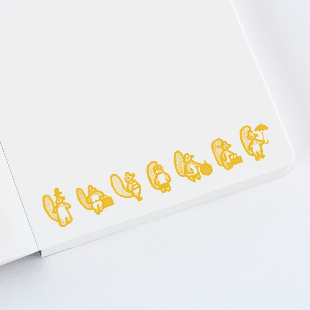 Hobonichi Paper(s) Notepad - 100%ORANGE: Squirrel Appears