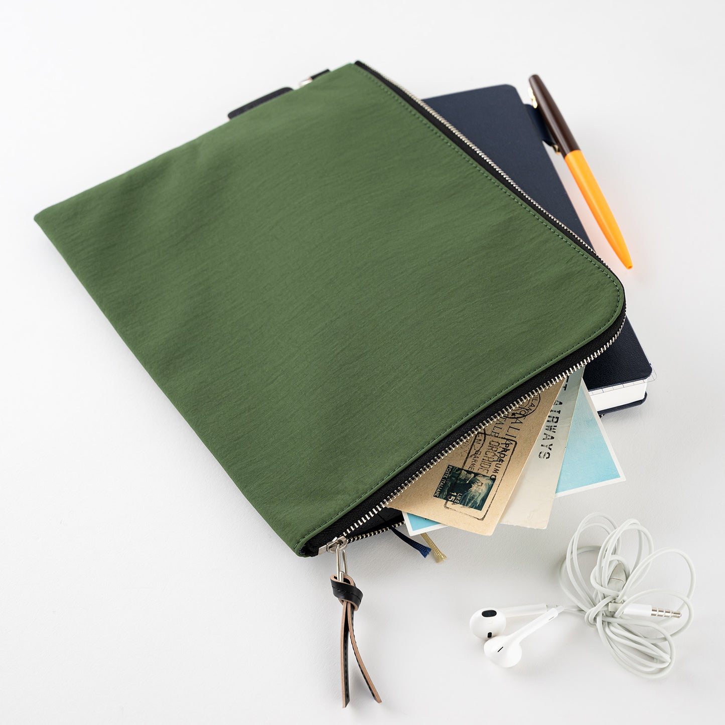 Hobonichi A5 Tragen Flat Pouch - Green