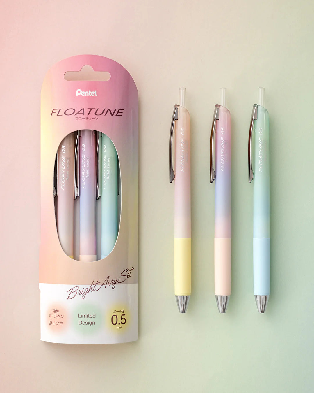 Pentel Floatune Airy Ballpoint Set - Bright Airy (Set of 3)