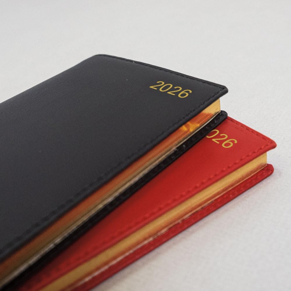 Letts of London 2026 Belgravia Slim Week to View Planner - Red (Upright)