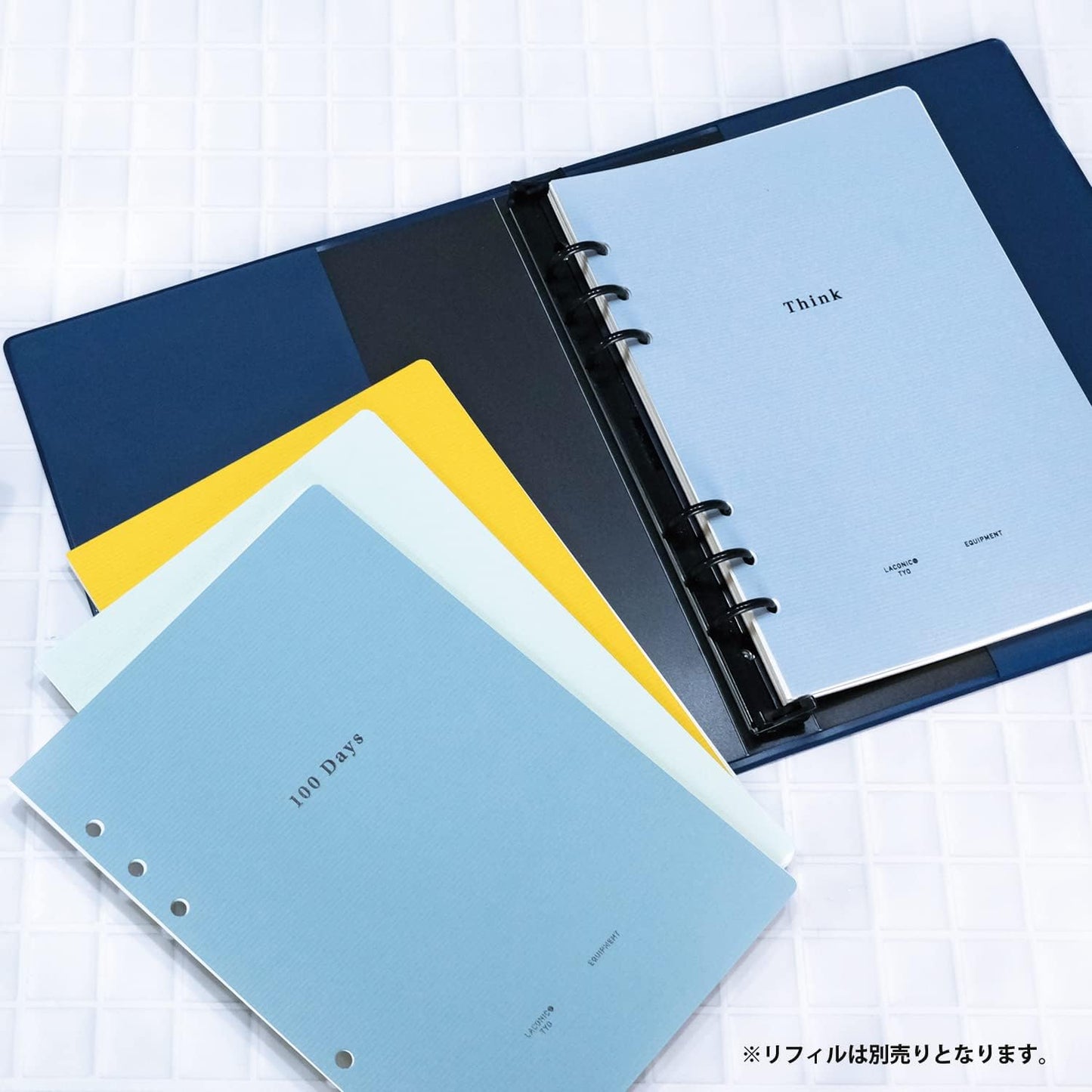 Laconic Style Note A5 6-Ring Binder - White