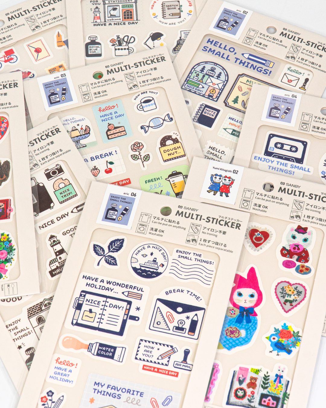 Sanby x Yumi Kitagishi Multi-Sticker Sheet - 01 Art Time