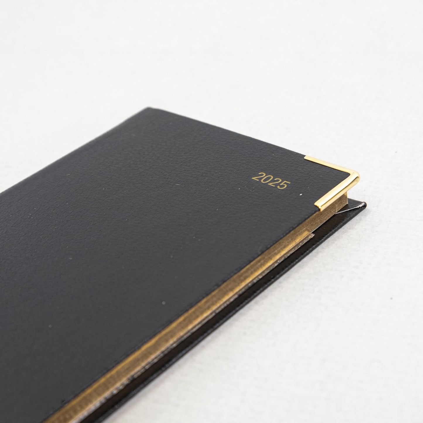 Letts of London 2026 Slim Classic Week to View Planner - Black with Gold Corners (Upright)