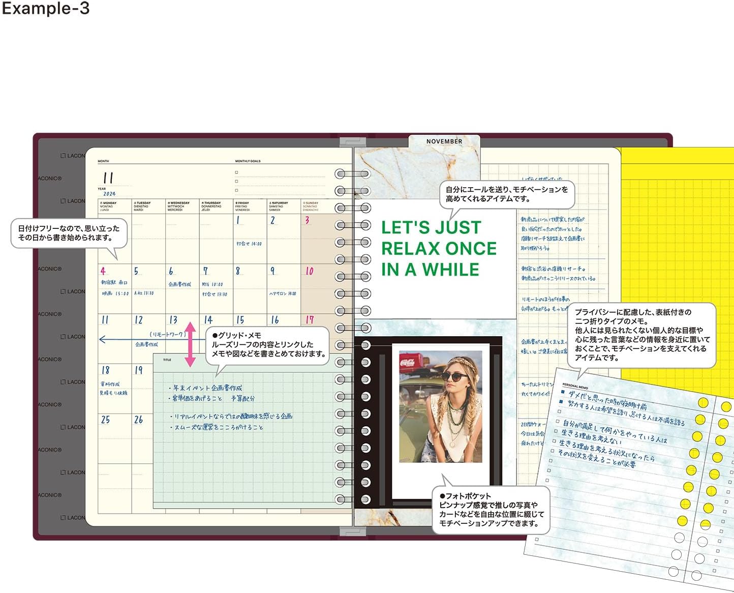 Laconic A5 Flex 20 Ring Binder - Beige