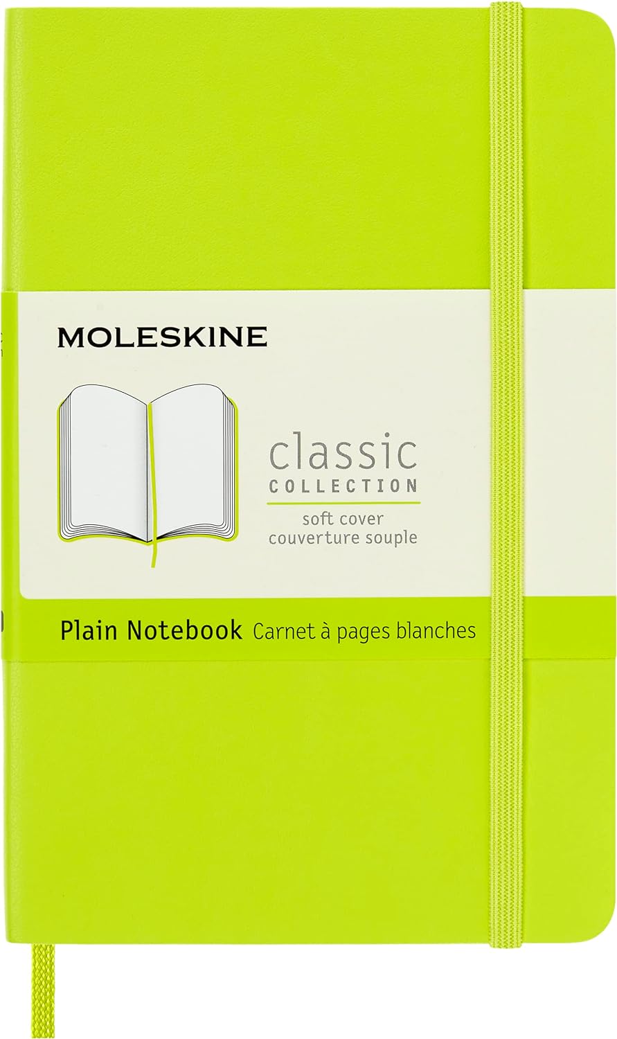 Moleskine Pocket Softcover Classic Plain Notebook - Lemon Green
