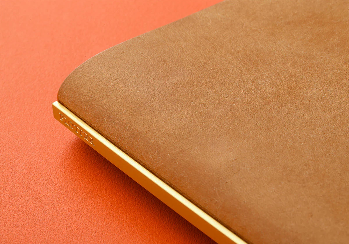 PLOTTER Narrow Size Pueblo 6-Ring Leather Binder - Beige