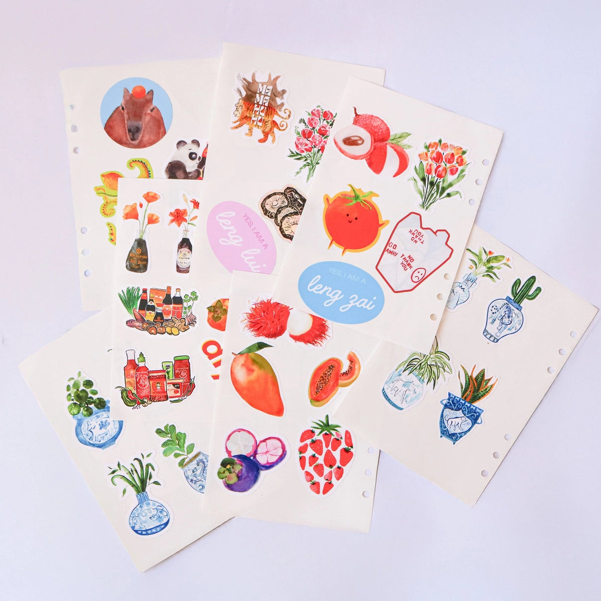 Menmin Made A5 Journal Bag Accessory Refill - Reusable Sticker Paper (7 Pack)