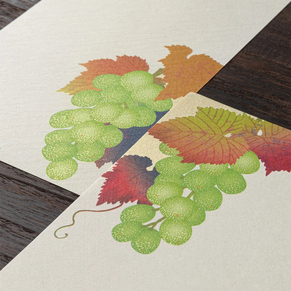 Midori Message Letterpad - Grapes (Silk Printing)