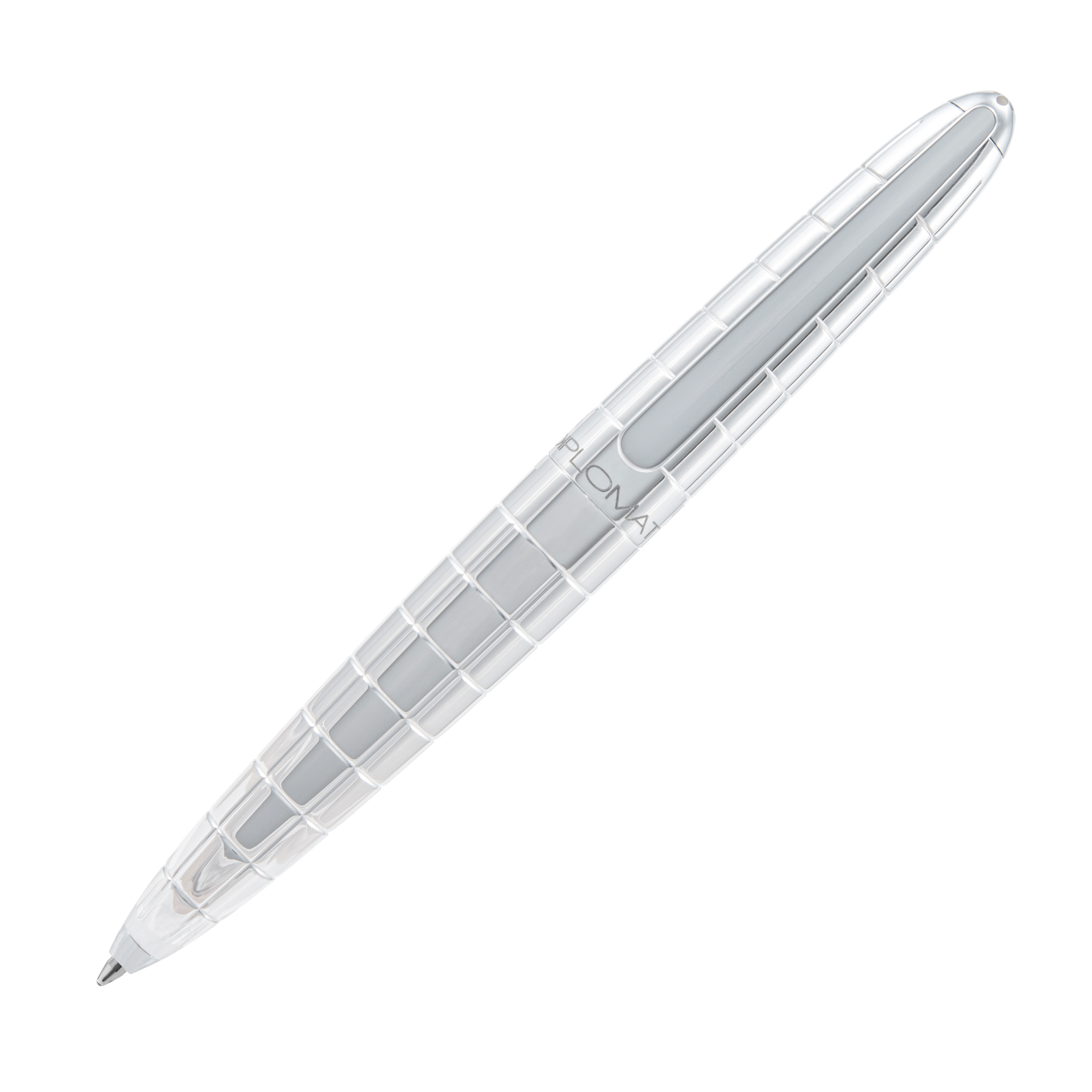 Diplomat Aero Ballpoint - Rhomb Chrome