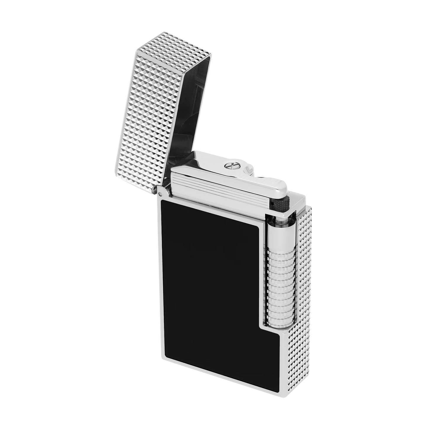 S.T. Dupont Le Grand Lighter - Micro Diamond Head: Black Lacquer with Palladium (Perfect Ping)