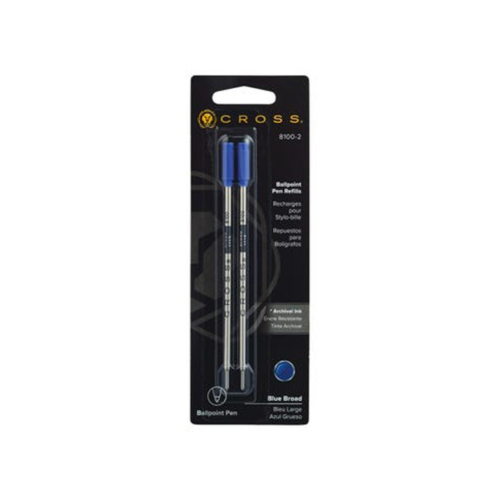 Cross Ballpoint Refill - Broad Blue (2Pk)