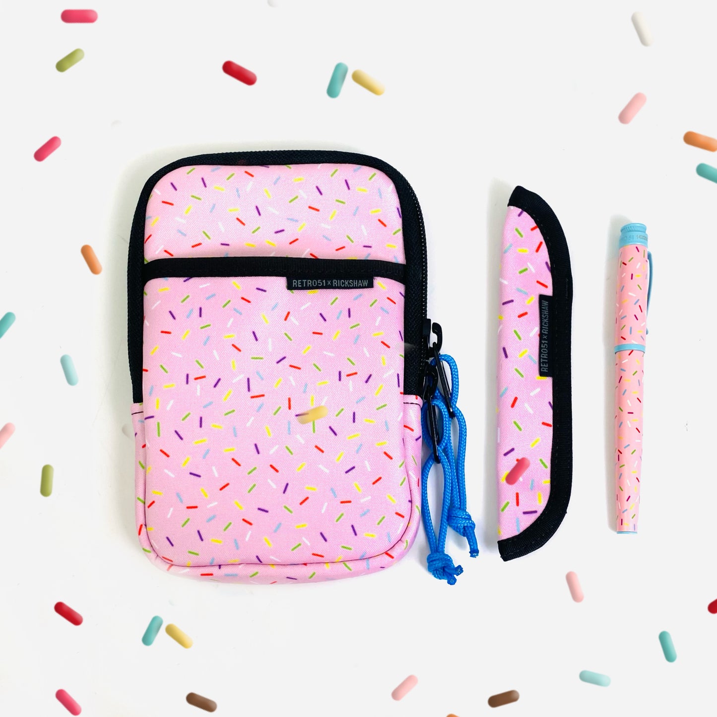 Rickshaw Bagworks 1-Pen Sleeve - Sprinkle Ops (Retro 51 Design - Dromgoole's Exclusive)