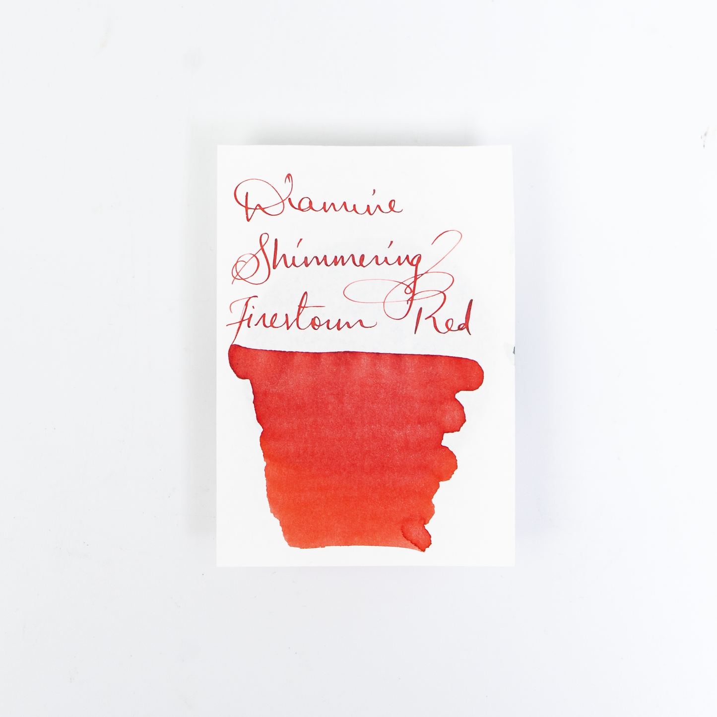Diamine Firestorm Red (50ml) Bottled Ink (Shimmering Silver)