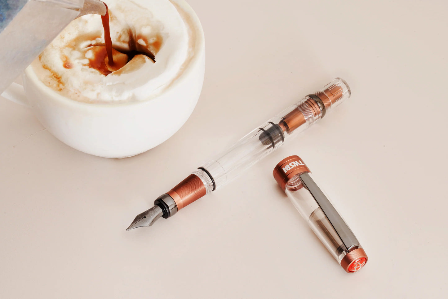 TWSBI Diamond 580ALR Fountain Pen - Affogato with Onyx Trim