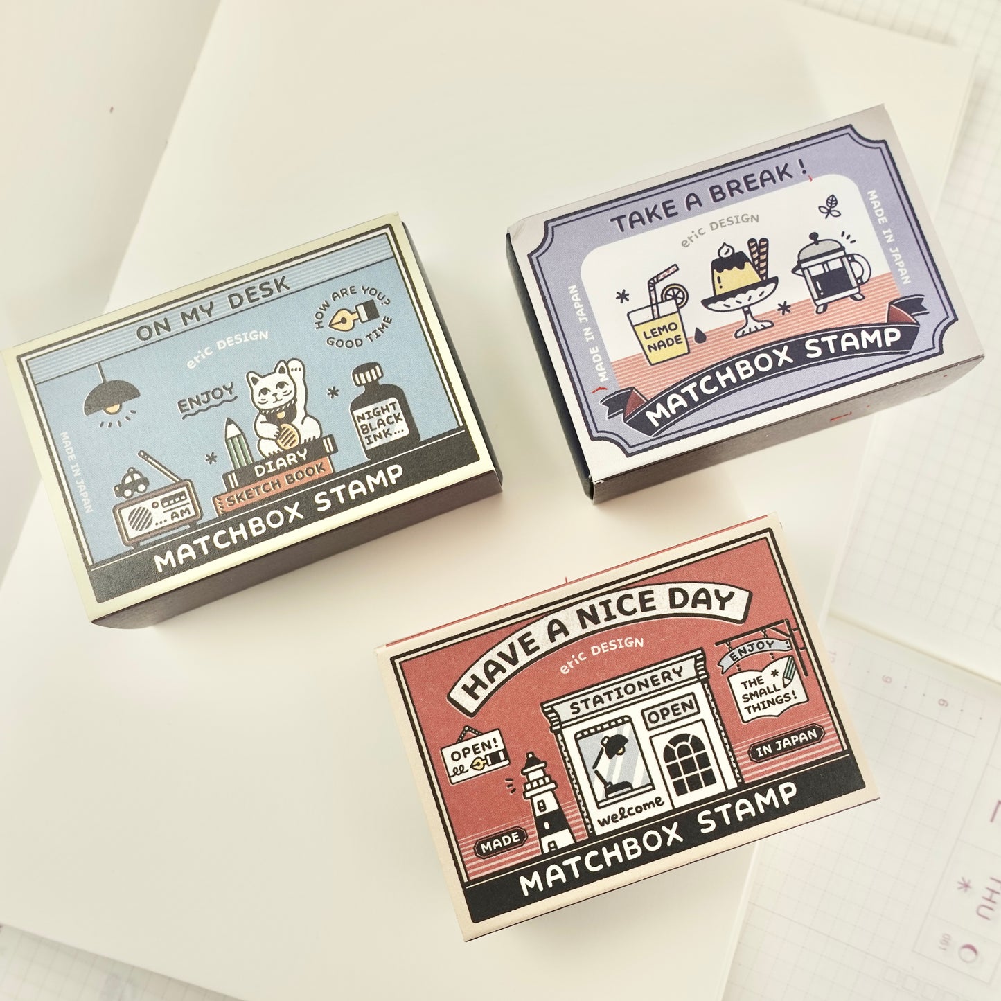 Eric Small Things x SANBY Matchbox Set Stamp - Cafe