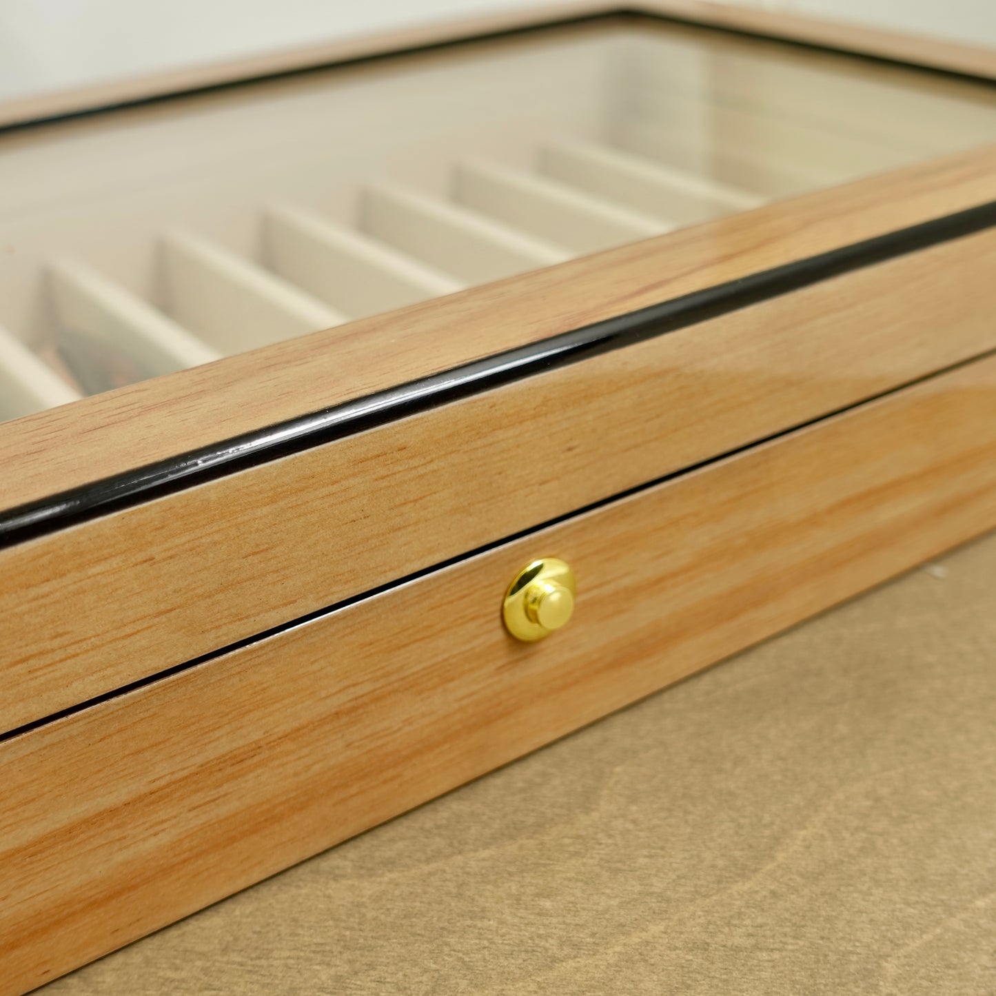 Lacquered 12 Pen Box - Blonde
