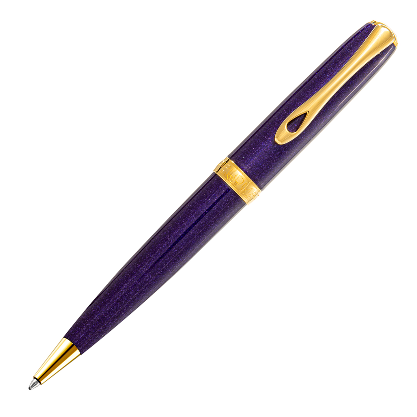 Diplomat Excellence A2 Ballpoint - Violet Rain with Gold Trim