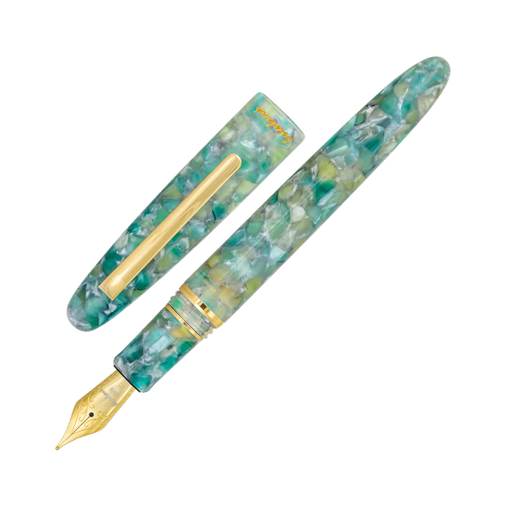 Estie Gold Trim Fountain Pen | Sea Glass Estie Gold Trim Fountain Pen | Sea Glass
