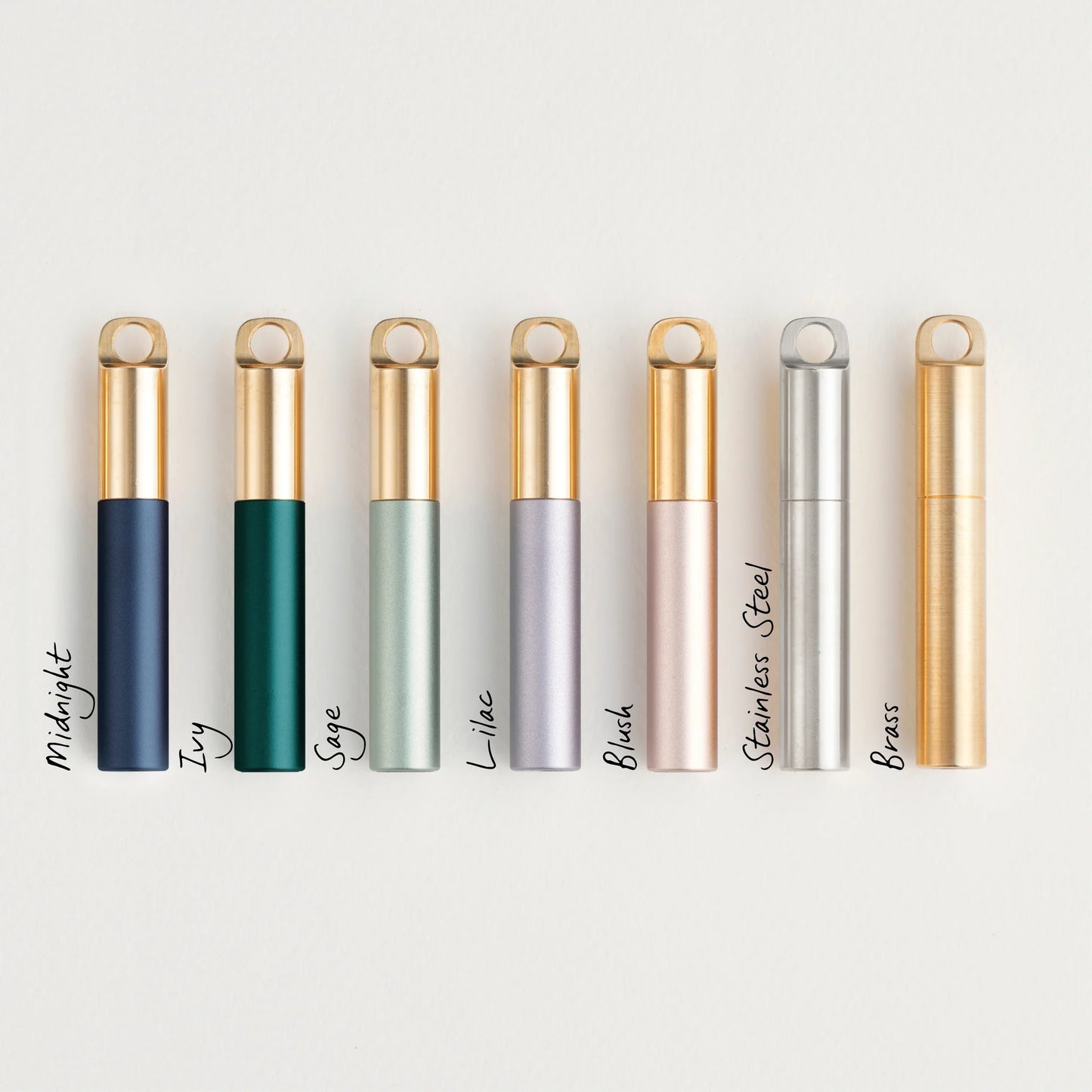 Tom's Studio The Field Mouse Refillable Travel Pen - Blush with Brass Lid