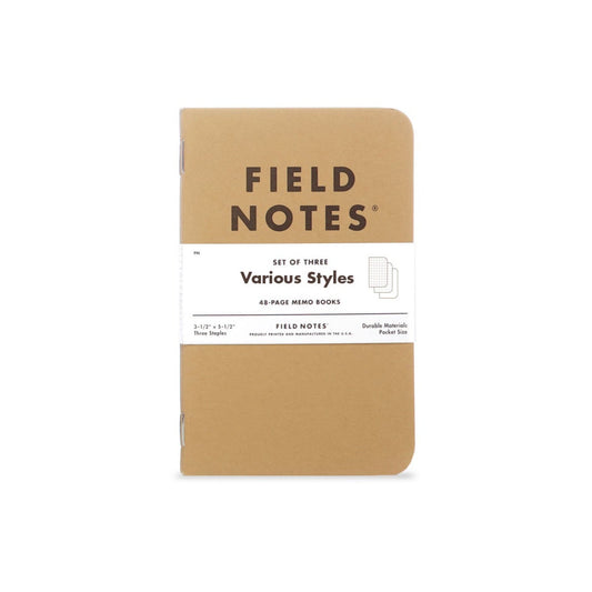 Field Notes Original Notebook - Left Handed Ruled (3-Pack)