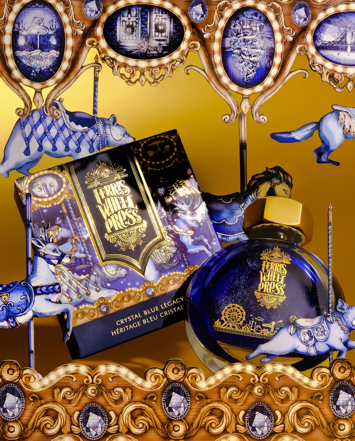 Ferris Wheel Press Crystal Blue Legacy (38ml) Bottled Ink