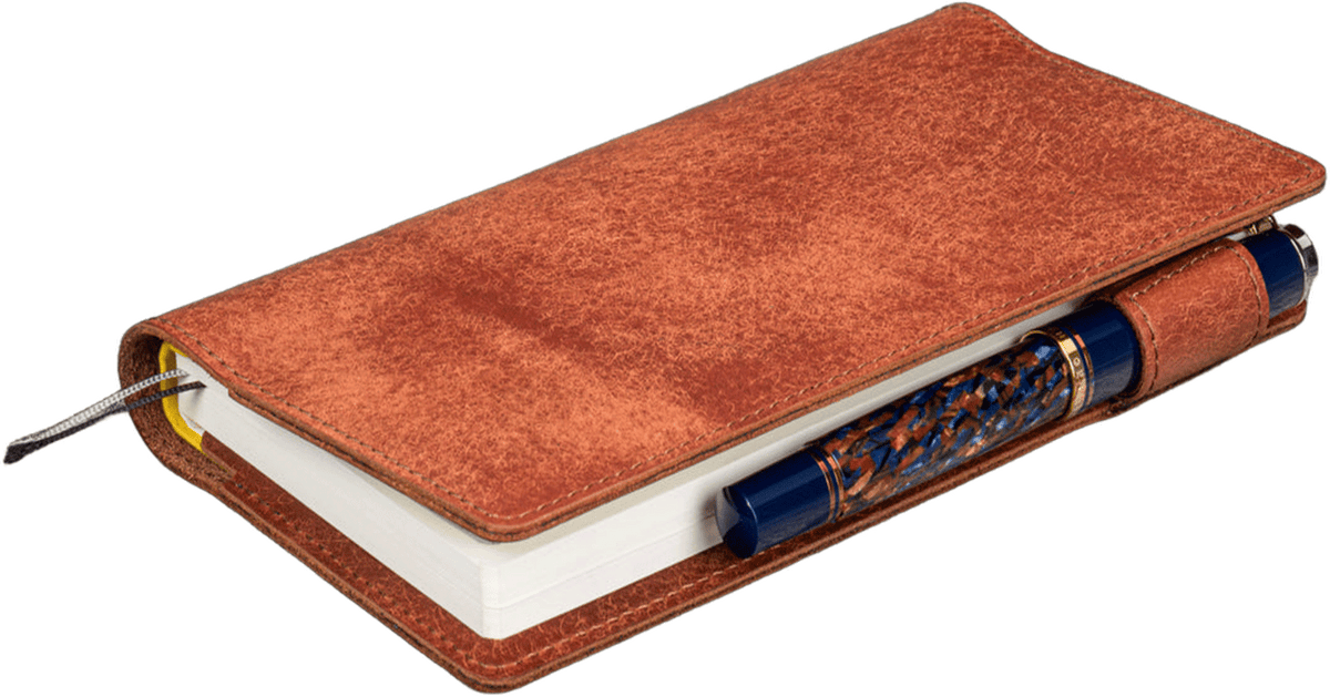 Galen Leather Slim Hobonichi Planner Cover - Aged Copper