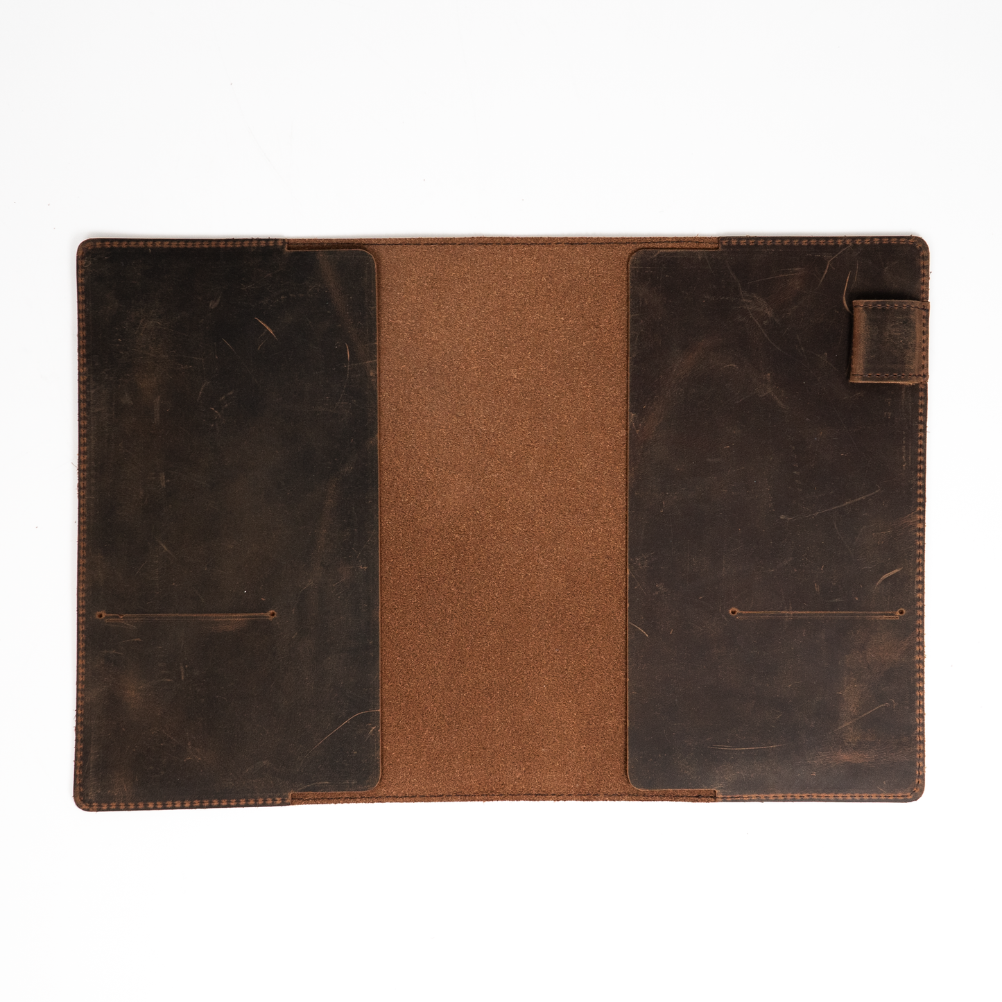Galen Leather Slim A5 Notebook/Planner Cover - Havana Brown