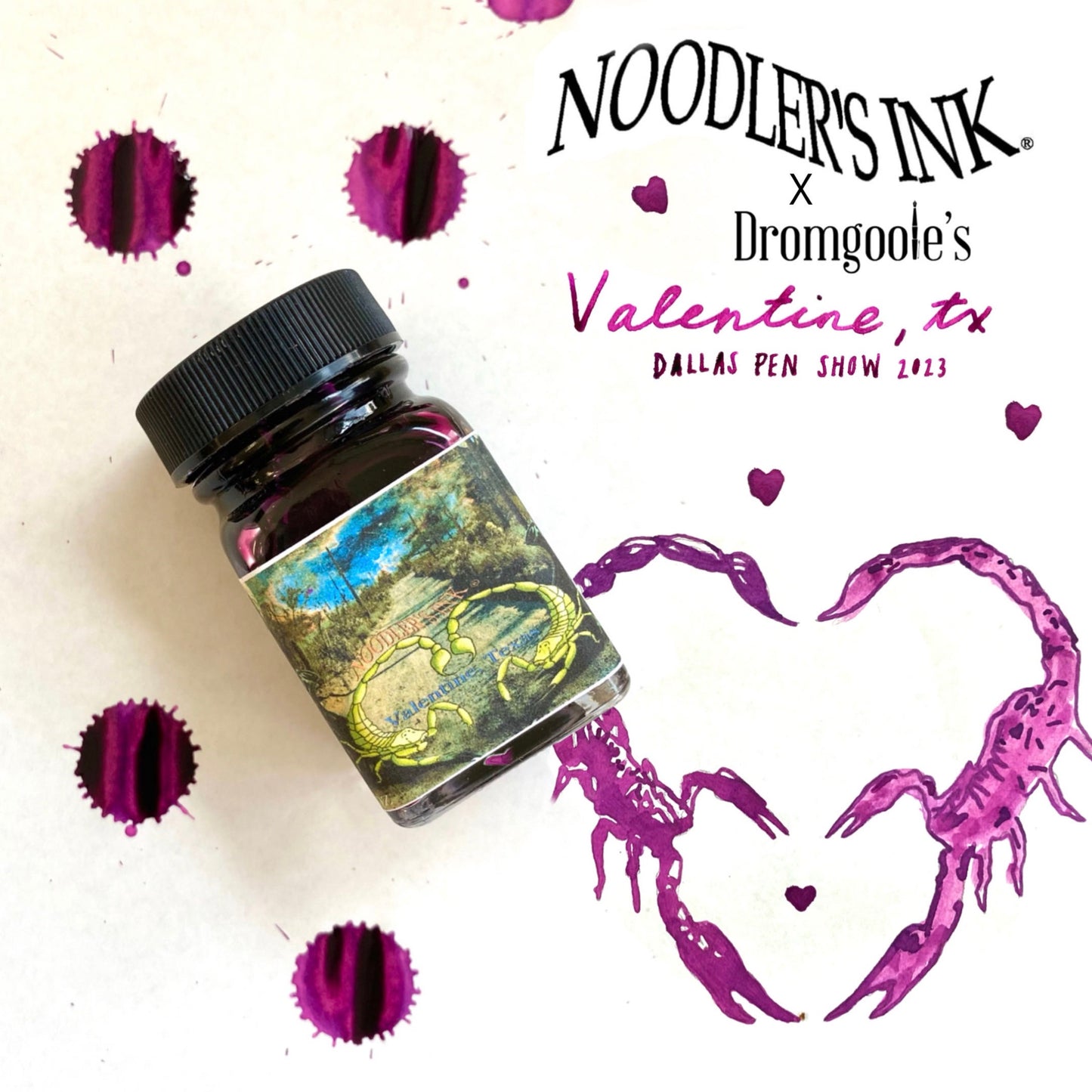 Noodler's Valentine Texas Bottled Ink - Dromgoole's Exclusive