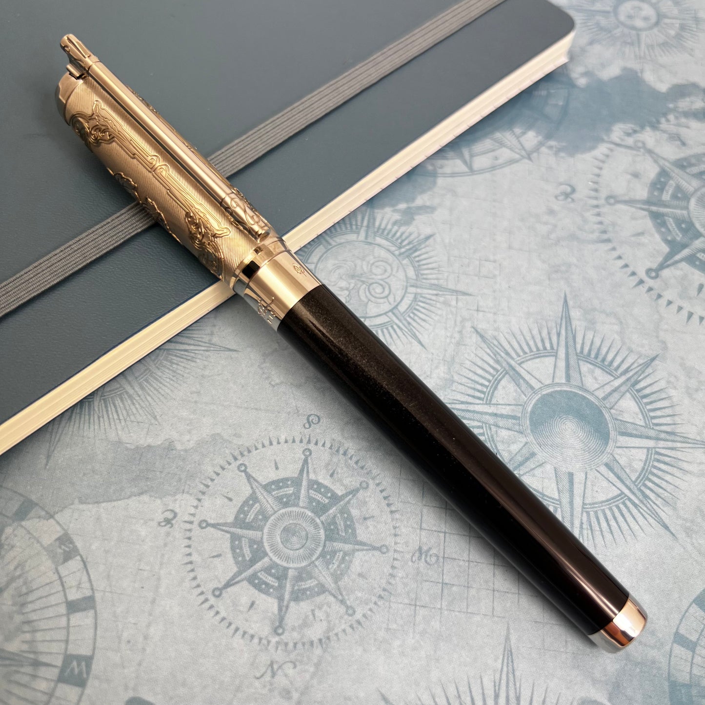 Pre-Owned S.T. DuPont Conquest of the Wild West Fountain Pen 14K M