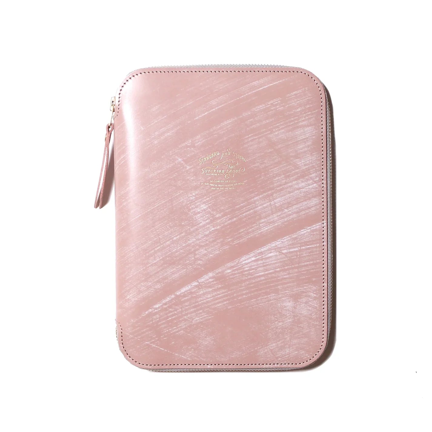 The Superior Labor Bridle Leather A5 Zip Organizer - Old Rose